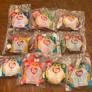 1996 McDonald’s Ty Teeny Beanie Babies set of 10 new in bags.